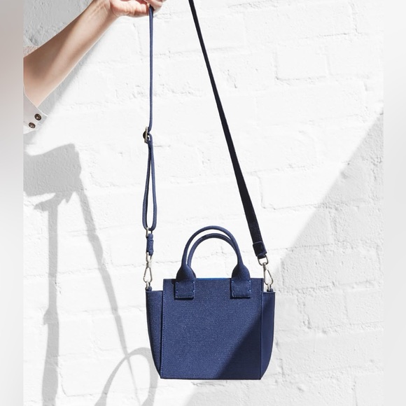 New Rothy’s Navy Blue Mini Tote Bag - Picture 4 of 5